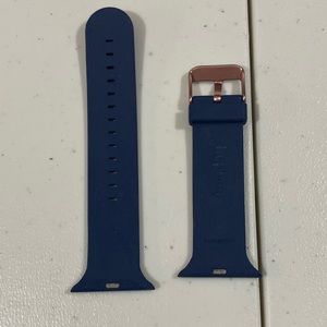 - Heyday navy blue worse gold accents Apple Watch band OS